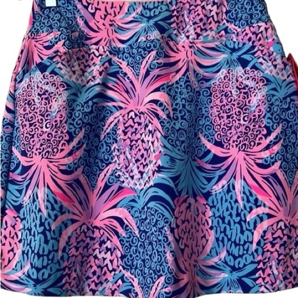 LILLY PULITZER Monica Skort Borealis Blue Tropic Down Low Golf Skort NWT Size 2 - Picture 2 of 12